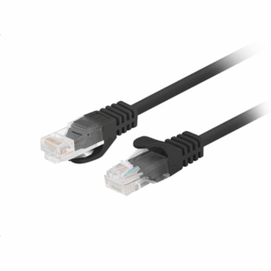 Lanberg | Patchcord CAT.5E UTP Fluke Passed | PCU5-10CC-0025-BK | 0.25 m | Black - Image 2