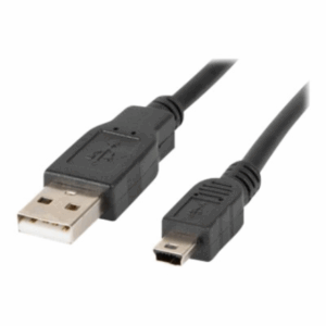 Lanberg Mini USB to USB Type-A 2.0 Cable, 1.8 m | CA-USBK-10CC-0018-BK | Mini USB to USB Type-A - Image 4