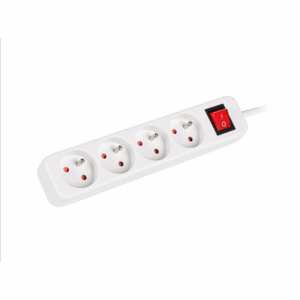 Lanberg Cable Power Strip, 4X French Outlets with Switch, Quality-Grade Copper, 1.5 m | PS1-04E-0150-W - Image 2