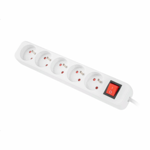 Lanberg Cable Power Strip, 5X French Outlets with Switch, Quality-Grade Copper, 1.5 m | PS1-05E-0150-W - Image 4