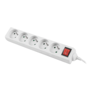 Lanberg Cable Power Strip, 5X French Outlets with Switch, Quality-Grade Copper, 1.5 m | PS1-05E-0150-W - Image 5