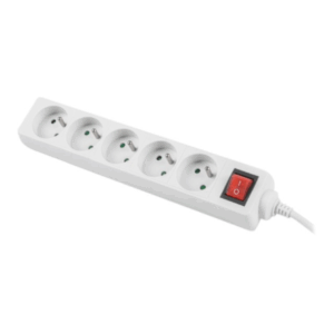 Lanberg Cable Power Strip, 5X French Outlets with Switch, Quality-Grade Copper, 3 m | PS1-05E-0300-W - Image 5