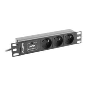 Lanberg Power Distribution Unit (PDU) 10" 1U 16A 2m 3x French Outlets | PDU-03E-0200-BK - Image 3