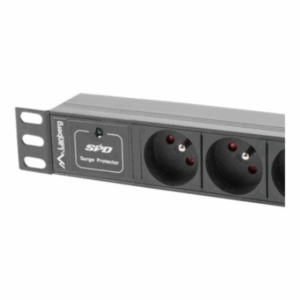 Lanberg Power Distribution Unit (PDU) 10" 1U 16A 2m 3x French Outlets | PDU-03E-0200-BK - Image 4