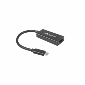 Lanberg USB-C (M) 3.1 to Displayport (F) Adapter cable 15cm, Black | AD-UC-DP-01 - Image 3