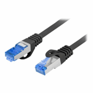 Lanberg | Patch cable - CAT 6a | RJ-45 - male | RJ-45 - male | 1 m | Black | RAL 9004 - Image 2