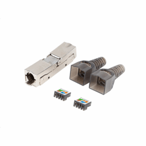Lanberg | 2X RJ45 CAT6A FTP Plug 8P8C Tool-less Adapter | PL2SA-6000TL | Silver/Transparent - Image 2
