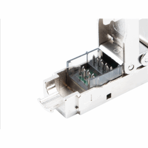 Lanberg | 2X RJ45 CAT6A FTP Plug 8P8C Tool-less Adapter | PL2SA-6000TL | Silver/Transparent - Image 5