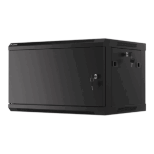 Lanberg | Rack cabinet 19" wall-mount 6U/600x450 for self-assembly with metal door (flat pack) | WF01-6406-00B | Black - Image 3