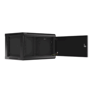 Lanberg | Rack cabinet 19" wall-mount 6U/600x450 for self-assembly with metal door (flat pack) | WF01-6406-00B | Black - Image 7