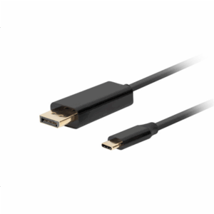 Lanberg USB-C to DisplayPort Cable, 1.8 m 4K/60Hz, Black | Lanberg | USB-C to DisplayPort Cable | CA-CMDP-10CU-0018-BK | Black | 1.8 m - Image 2