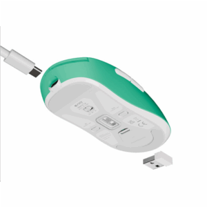 Fury | Žaidimų pelė | Tanto T4 | Wired/Wireless | 2.4 GHz, Bluetooth, USB | Mint - Image 5