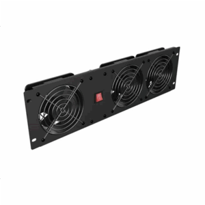 Lanberg Vertical Ventilation Panel 19" 3U for Rack three Fans 230V | AK-1506-B | Black - Image 2