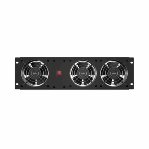 Lanberg Vertical Ventilation Panel 19" 3U for Rack three Fans 230V | AK-1506-B | Black - Image 3