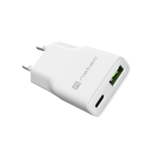 Natec Ribera USB Charger Gan Slim USB 1X USB-A + 1X USB-C 20W | NUC-2376 - Image 5