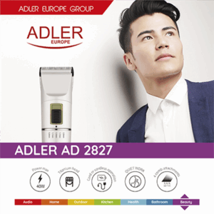 Adler | Hair clipper | AD 2827 | Cordless or corded | Number of length steps 4 | White - Image 5