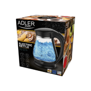 Adler | Virdulys | AD 1274 | Standard | 2200 W | 1.7 L | Plastic/Glass | 360° rotational base | Black/ transparent - Image 6