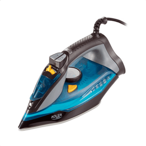 Adler | Iron | AD 5032 | Steam Iron | 3000 W | Water tank capacity 350 ml | Continuous steam 45 g/min | Steam boost performance 80 g/min | Blue/Grey - Image 2