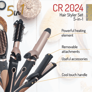 Camry | Hair Styler | CR 2024 | 1200 W | Black/Rose gold - Image 6