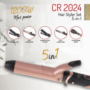 Camry | Hair Styler | CR 2024 | 1200 W | Black/Rose gold - Image 7
