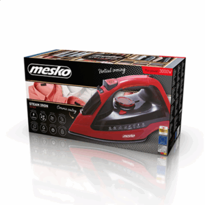 Mesko | Iron | MS 5031 | Steam Iron | 2400 W | Continuous steam 40 g/min | Steam boost performance 70 g/min | Red/Black - Image 6