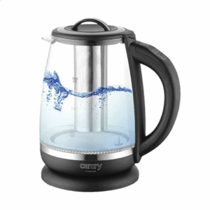 Camry | Kettle | CR 1290 | Standard | 2200 W | 2 L | Plastic/glass | 360° rotational base | Black/Transparent - Image 2