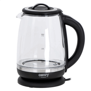 Camry | Kettle | CR 1290 | Standard | 2200 W | 2 L | Plastic/glass | 360° rotational base | Black/Transparent - Image 4