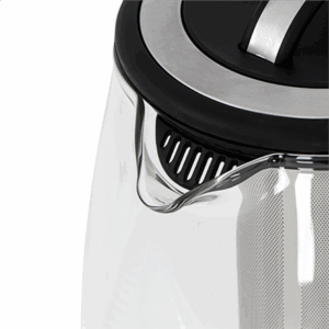 Camry | Kettle | CR 1290 | Standard | 2200 W | 2 L | Plastic/glass | 360° rotational base | Black/Transparent - Image 6