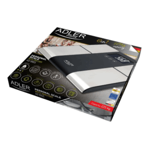 Adler | Bathroom scale with analyzer | AD 8165 | Maximum weight (capacity) 225 kg | Accuracy 100 g | Body Mass Index (BMI) measuring | Stainless steel/Black - Image 10