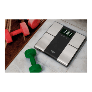 Adler | Bathroom scale with analyzer | AD 8165 | Maximum weight (capacity) 225 kg | Accuracy 100 g | Body Mass Index (BMI) measuring | Stainless steel/Black - Image 13
