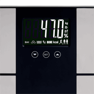 Adler | Bathroom scale with analyzer | AD 8165 | Maximum weight (capacity) 225 kg | Accuracy 100 g | Body Mass Index (BMI) measuring | Stainless steel/Black - Image 5