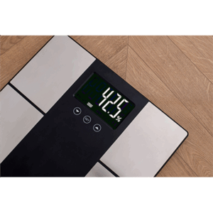 Adler | Bathroom scale with analyzer | AD 8165 | Maximum weight (capacity) 225 kg | Accuracy 100 g | Body Mass Index (BMI) measuring | Stainless steel/Black - Image 6