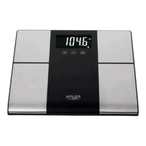 Adler | Bathroom scale with analyzer | AD 8165 | Maximum weight (capacity) 225 kg | Accuracy 100 g | Body Mass Index (BMI) measuring | Stainless steel/Black - Image 9