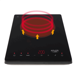 Adler | Hob | AD 6513 | Number of burners/cooking zones 1 | LCD Display | Black | Induction - Image 2