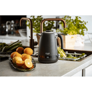 Adler | Kettle | AD 1295b | Electric | 2200 W | 1.7 L | Stainless steel | 360° rotational base | Black - Image 2