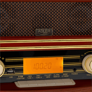 Adler | Retro Radio | AD 1187 | Alarm function | AUX in | Wooden - Image 6