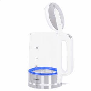 Mesko | Virdulys | MS 1301w | Electric | 1850 W | 1.7 L | Glass/Stainless steel | 360° rotational base | White - Image 6