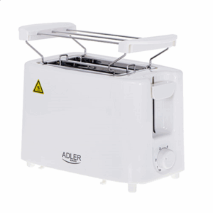 Adler | Toaster | AD 3223 | Power 750 W | Number of slots 2 | Housing material Plastic | White - Image 2