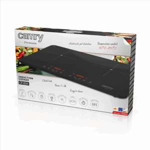 Camry | Hob | CR 6514 | Number of burners/cooking zones 2 | LCD Display | Black | Induction - Image 6
