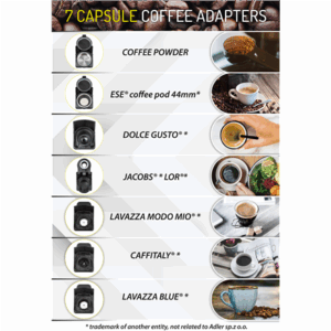 Camry | Multi-capsule Espresso machine | CR 4414 | Pump pressure 19 bar | Ground/Capsule | 1450 W | White/Black - Image 8