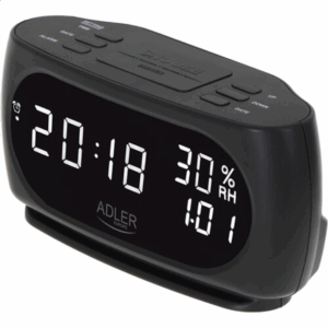 Adler | Clock with Thermometer | AD 1186 | Black - Image 3