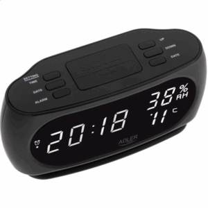 Adler | Clock with Thermometer | AD 1186 | Black - Image 5