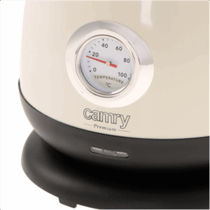 Camry | Kettle with a thermometer | CR 1344 | Electric | 2200 W | 1.7 L | Stainless steel | 360° rotational base | Cream - Image 5