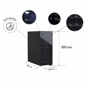 Adler | Beverage Pantry | AD 8083 | Energy efficiency class G | Free standing | Bottles capacity 12 | Black - Image 8