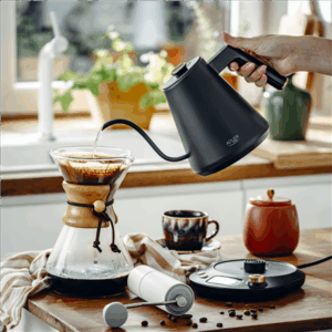 Adler Virdulys | AD 1349 | Electric | 1100 W | 1 L | Stainless steel | 360° rotational base | Black/Gold - Image 11