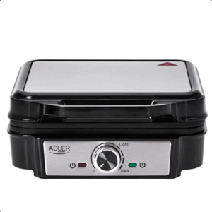 Adler Waffle Maker | AD 3083 | 1800 W | Number of pastry 4 | Belgium | Silver/Black - Image 3