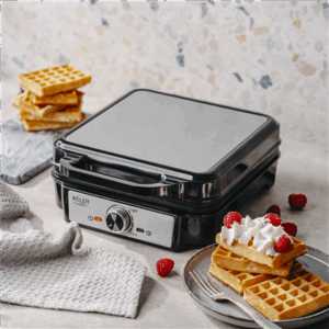Adler Waffle Maker | AD 3083 | 1800 W | Number of pastry 4 | Belgium | Silver/Black - Image 8