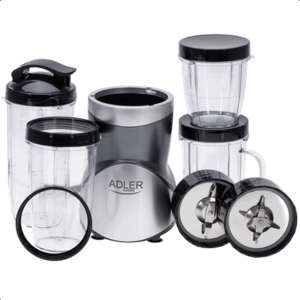 Adler Blender Smoothie Set | AD 4084 | Tabletop | 1200 W | Jar material BPA-Free | Jar capacity 0.3+0.5+0.5+0.7 L | Ice crushing | Stainless Steel - Image 9