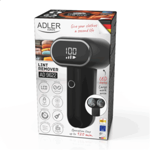 Adler | Lint remover | AD 9622 | Black | Rechargeable battery | 10 W - Image 4