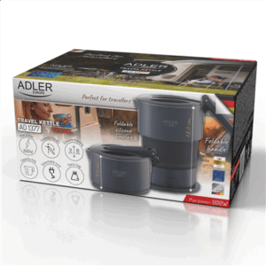 Adler Silicon Travel Kettle | AD 1377 | Travel Kettle | 600 W | 0.6 L | Silicon | Grey - Image 4